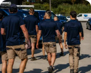 Plumbers loading up before a Green Valley job